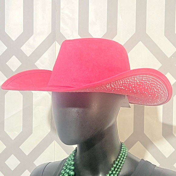 Holographic Pink Rainbow Western Cowboy Hat Festival Punk Rave Goth Cosplay